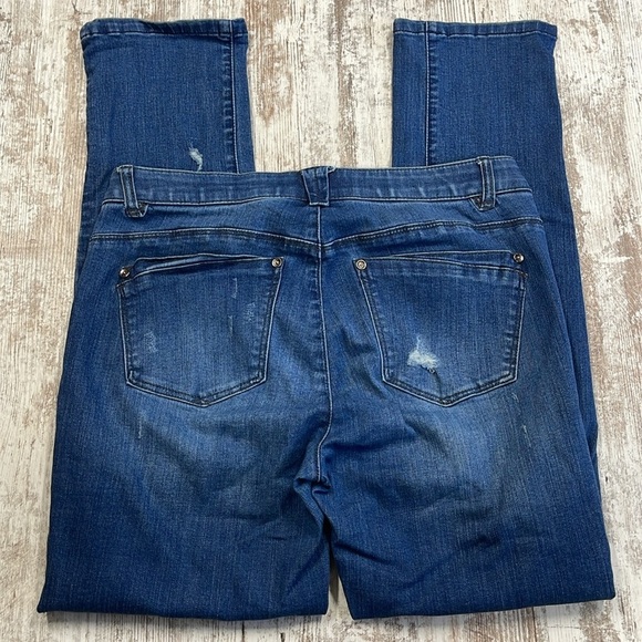 Mac and Me You Are So Loved Distressed Straight Leg Jeans Size 6 - Picture 6 of 10